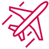 red airplane icon